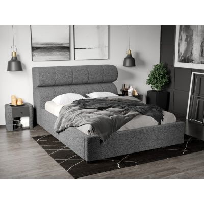 Pat Tapitat Galileo cu somiera fixa Gri - Coral 75 180x200