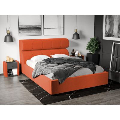 Pat Tapitat Galileo cu somiera fixa Portocaliu - Riviera 51 160x200