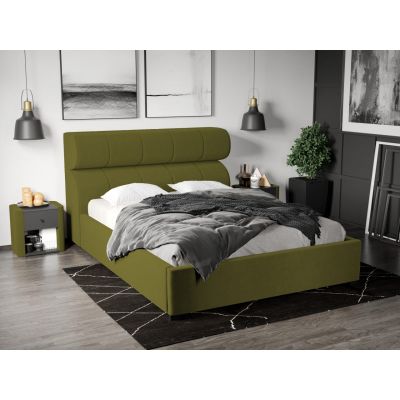 Pat Tapitat Galileo cu somiera fixa Verde deschis - Riviera 36 160x200