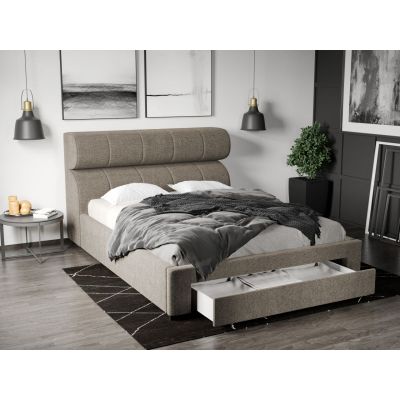 Pat Tapitat Galileo cu somiera si sertar Bej - Eden 4