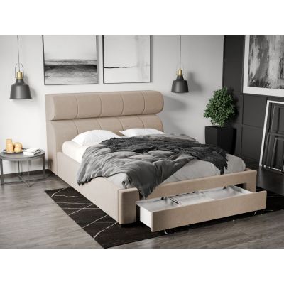 Pat Tapitat Galileo cu somiera si sertar Bej - Jasmine 22