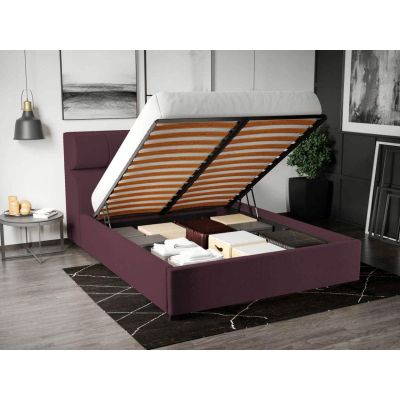 Pat Tapitat pentru saltea de 190 Galileo rabatabil cu lada Mov - Riviera 69 160x190