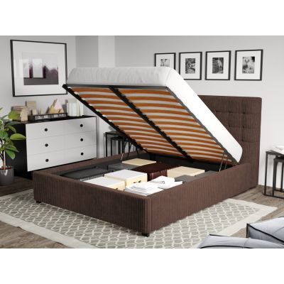 Pat Tapitat pentru saltea de 190 Rivo rabatabil cu lada Maro - Poso 06 180x190