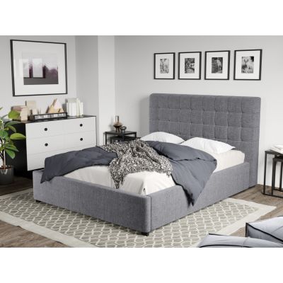 Pat Tapitat Rivo cu somiera fixa Gri - Eden 18 160x200