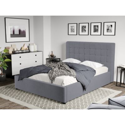 Pat Tapitat Rivo cu somiera fixa Gri - Swing 17 140x200