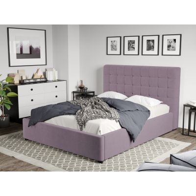 Pat Tapitat Rivo cu somiera fixa Mov deschis - Jasmine 62 160x200