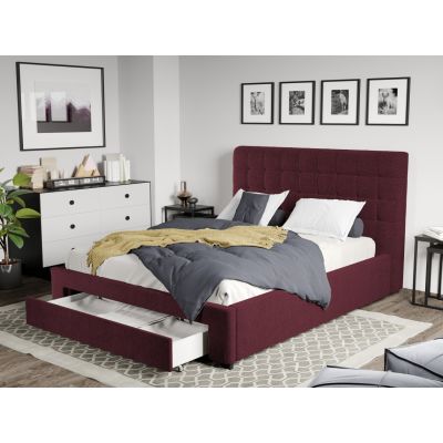 Pat Tapitat Rivo cu somiera si sertar Grena - Eden 9 160x200