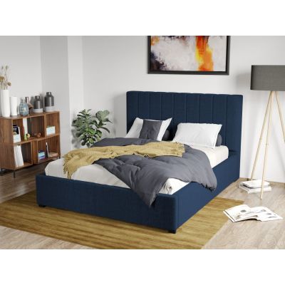 Pat Tapitat Adam cu somiera fixa Albastru - Falcone 80 180x200