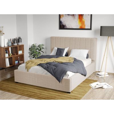 Pat Tapitat Adam cu somiera fixa Bej - Falcone 102 160x200