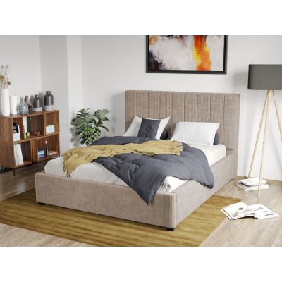 Pat Tapitat Adam cu somiera fixa Bej - Poso 02 160x200