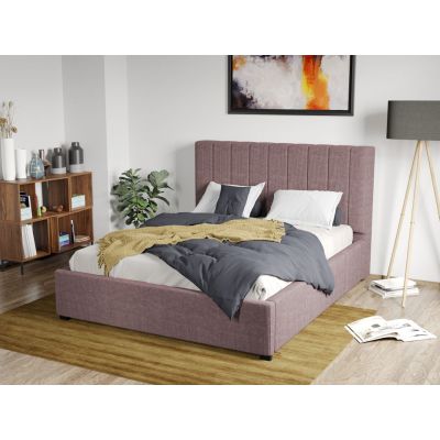 Pat Tapitat Adam cu somiera fixa Roz - Poso 27 180x200