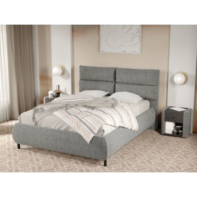 Pat Tapitat Cairo fix cu perne pe spatar Gri - Eden 18 160x200