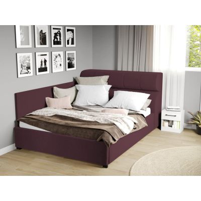 Pat Tapitat de colt Galileo cu somiera fixa Mov - Riviera 69 160x200