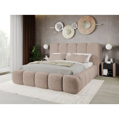 Pat Tapitat Noel tip bubble cu somiera fixa Bej - Rolf 2 160x200