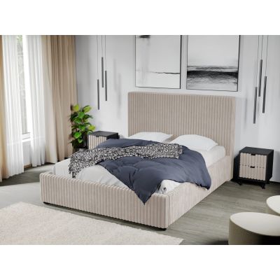 Pat Tapitat Reno cu somiera fixa Crem - Tilia 3 140x200