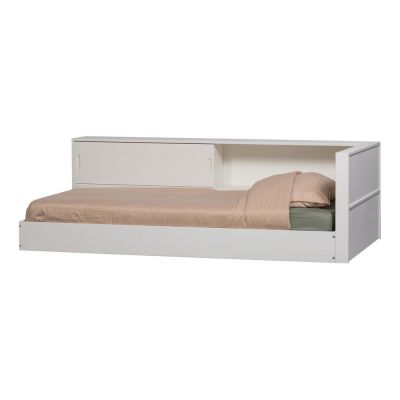 Pat alb din lemn de pin fără somieră 90x200 cm Carter – WOOOD