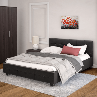 Pat dublu Roi PU cu spațiu de depozitare 160x200