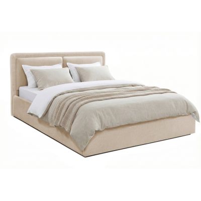 Pat Tapițat PIEMONTE, cu somieră rabatabilă și ladă de depozitare