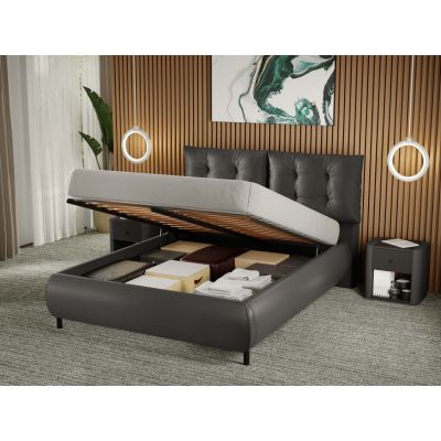 Pat Tapitat Anubis rabatabil cu perne pe spatar Ciocolatiu - Nube 29 180x200