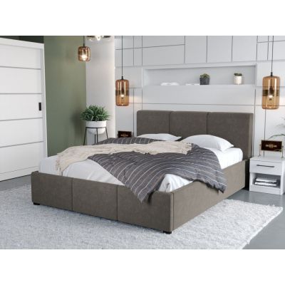 Pat Tapitat Avelis cu somiera fixa Cappuccino - Swing 4 160x200