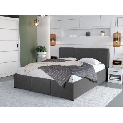 Pat Tapitat Avelis cu somiera fixa Gri antracit - Swing 19 160x200