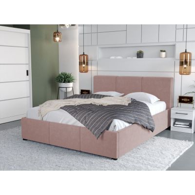 Pat Tapitat Avelis cu somiera fixa Roz - Swing 14 140x200