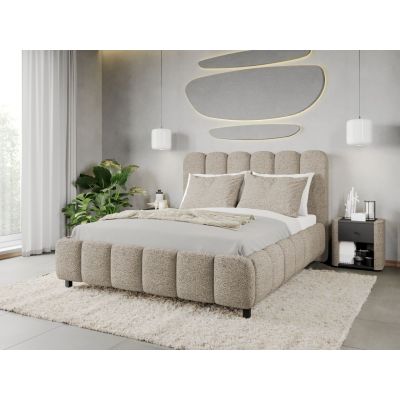 Pat Tapitat Bari cu somiera fixa Bej - Coral 50 120x200