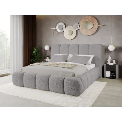 Pat Tapitat Noel tip bubble cu somiera fixa Gri - Rolf 6 180x200