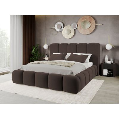 Pat Tapitat Noel tip bubble cu somiera fixa Maro - Velluto 6 180x200