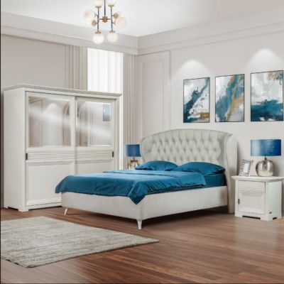 Pat Tapitat Verona, Dimensiune Saltea 120 x 200 Cm, Cu Somiera Rabatabila, Gri