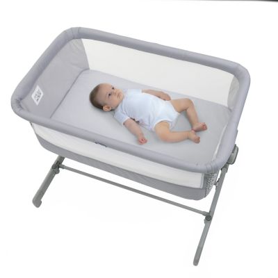 Patut atasabil Chicco Next 2 Me Go Soft grey cu saltea inclusa 0 luni+