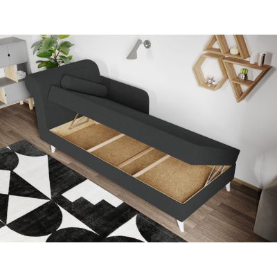 Lichidare Divan colt dreapta tapitat Gri Inchis Round Rabatabil