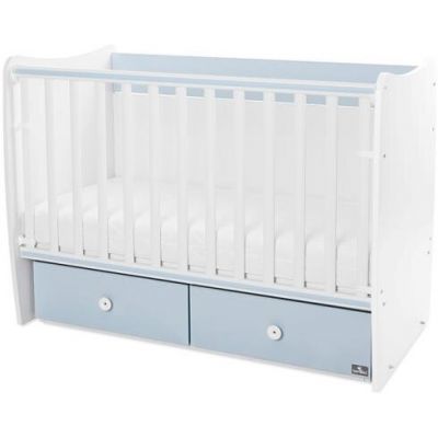 Pat Copii Balansoar Matrix 60 X 120cm Transformabil White Baby Blue