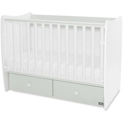 Pat Copii Balansoar Matrix 60 X 120cm Transformabil White Milky Green