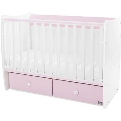 Pat Copii Balansoar Matrix 60 X 120cm Transformabil White Orchid Pink