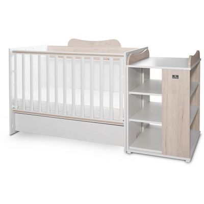 Pat Copii Modular Multifunctional 5 Confirgurari Diferite 190 X 72 Cm Multi White & Light Oak