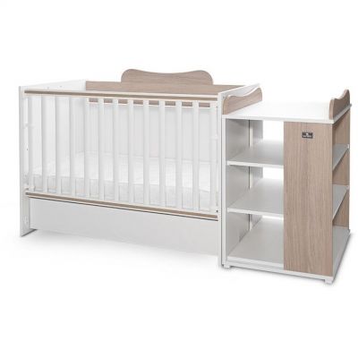 Pat Copii Modular Multifunctional 5 Confirgurari Diferite 190 X 72Cm Multi White & Amber