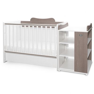 Pat Copii Modular Multifunctional 5 Confirgurari Diferite 190 X 72Cm Multi White & Coffee