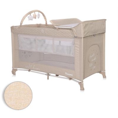 Pat Copii Pliabil Noemi Plus 2 Nivele Cu Accesorii Fog Beige Star