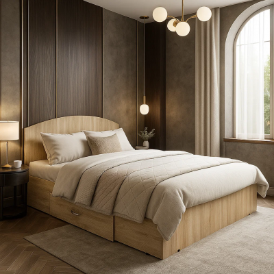 Pat cu sertar Clasic - Sonoma - 140x200 cm