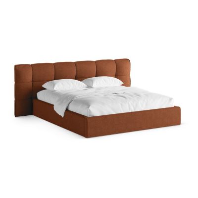 Pat matrimonial cÄu0083rÄu0083miziu tapiÈu009Bat cu spaÈu009Biu de depozitare cu somierÄ160x200 cm Eric âu0080Micadoni