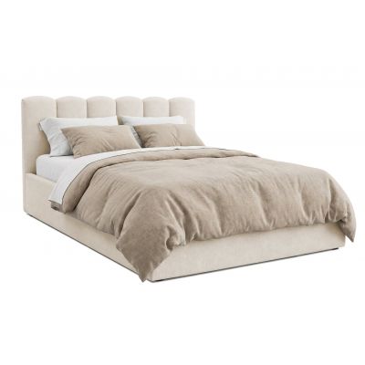 Pat Tapițat PRINCESS, cu somieră rabatabilă și ladă de depozitare