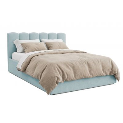 Pat Tapițat PRINCESS, cu somieră rabatabilă și ladă de depozitare