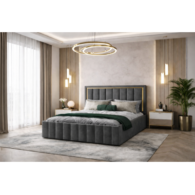 Pat tapitat Atena 140x200 cm, Gri