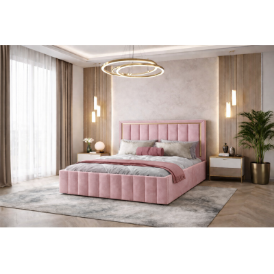 Pat tapitat Atena 160x200 cm, Roz