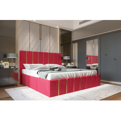 Pat tapitat Hugo 180x200 cm, Rosu