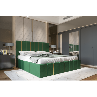 Pat tapitat Hugo 180x200 cm, Verde