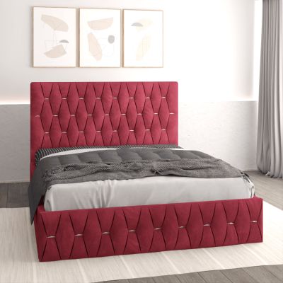 Pat tapitat Nova 140x200 cm, Rosu