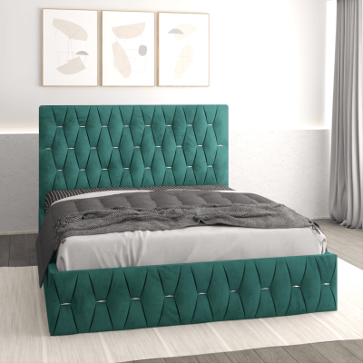 Pat tapitat Nova 160x200 cm, Verde