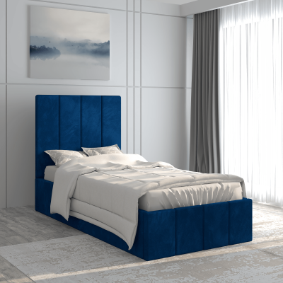 Pat tapitat Prado, 90x200 cm, Albastru